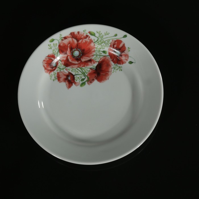 Тарелка мелкая 17,5 см "Маки"