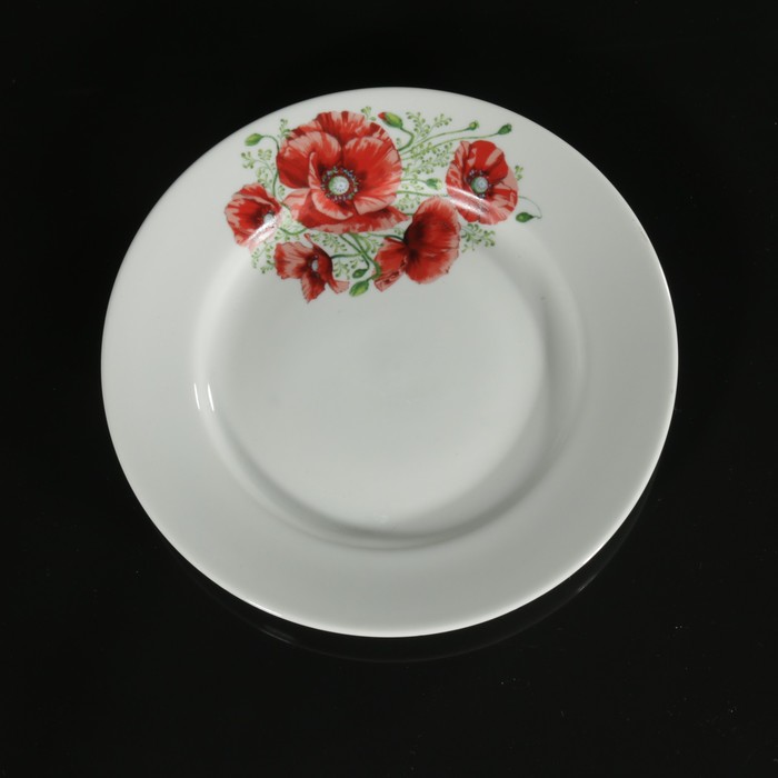 Тарелка мелкая 20 см "Маки"