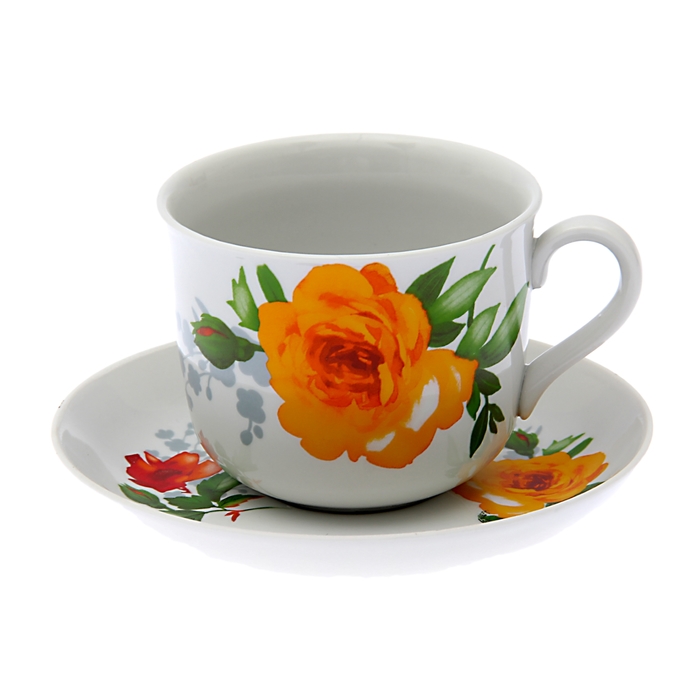 Чайная пара 450 мл "Роза"