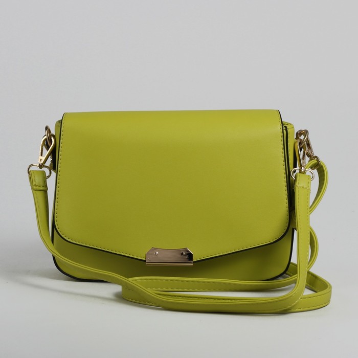 Сумка женская на молнии, 1 отдел, 1 наружный карман, регулируемый ремень, жёлтая