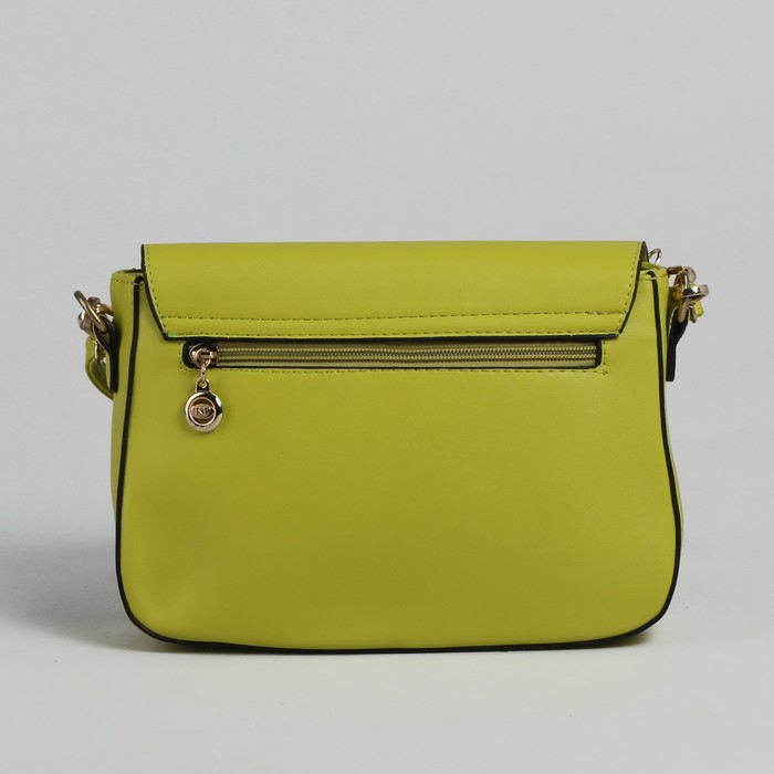 Сумка женская на молнии, 1 отдел, 1 наружный карман, регулируемый ремень, жёлтая