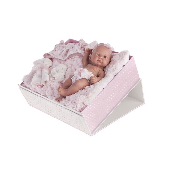 Кукла-младенец "Карла" в розовом чемодане