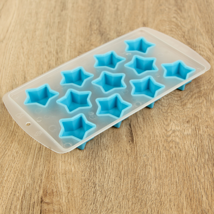 Форма для льда "Звезды", 11 ячеек, цвет МИКС