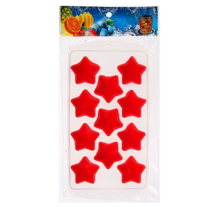 Форма для льда "Звезды", 11 ячеек, цвет МИКС
