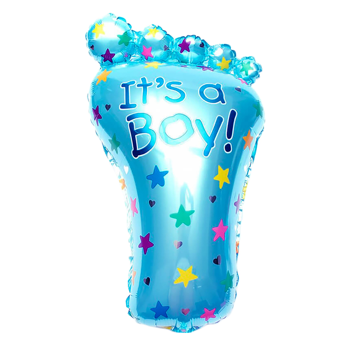 Шар фольгированный 32" "Стопа мальчика", цвет голубой