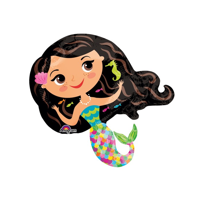 Шар фольгированный "Русалка весёлая", 25"