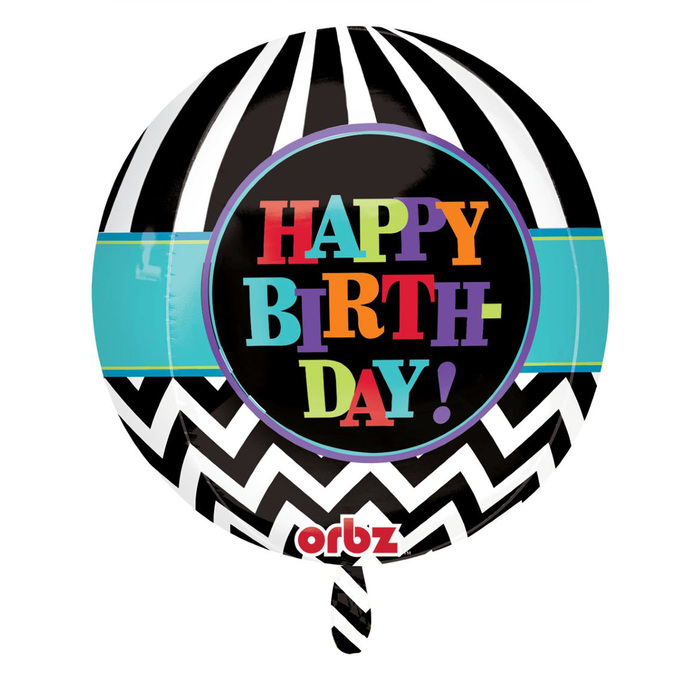 Шар фольгированный 3D СФЕРА 16" "Танцующие линии" АГ