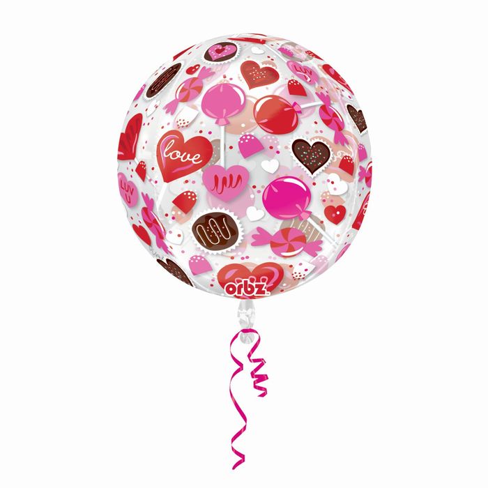 Шар фольгированный 16" 3D "Леденец", сфера