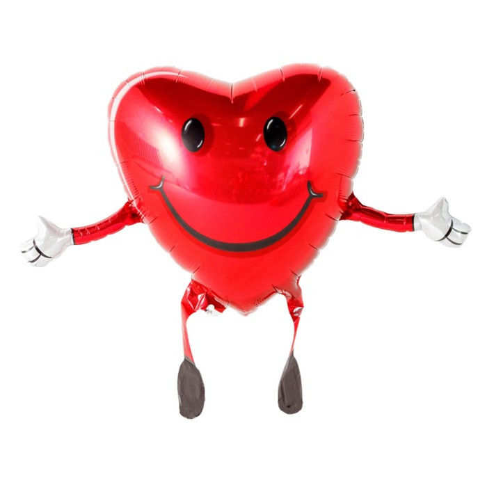 Шар фольгированный Ходячий "Сердце" 22" АГ