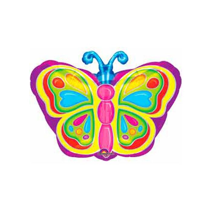 Шар фольгированный "Бабочка яркая" 18" АГ