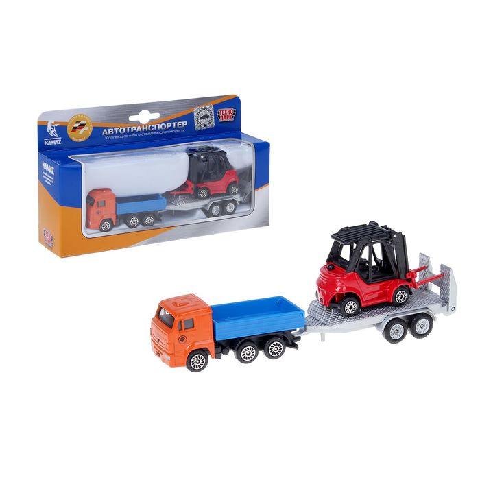 Набор металлических машин "Камаз с прицепом", 2 шт, 7 см, МИКС