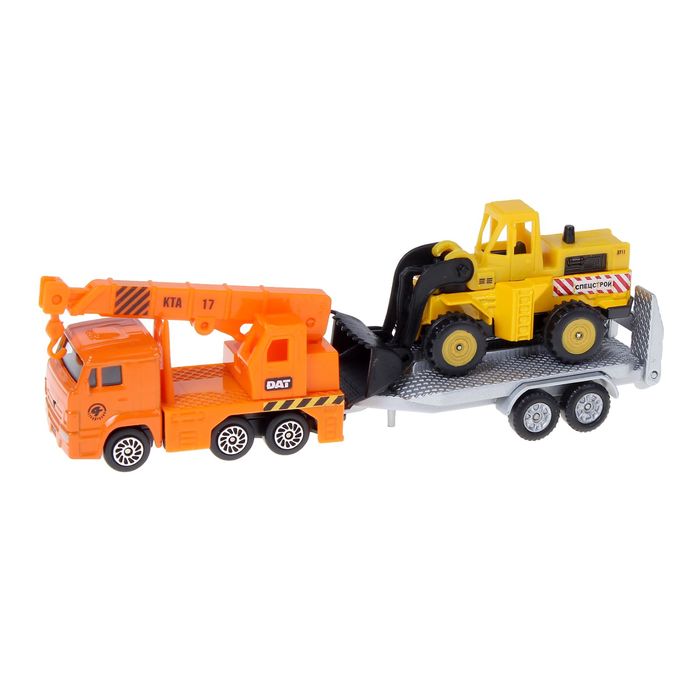 Набор металлических машин "Камаз с прицепом", 2 шт, 7 см, МИКС