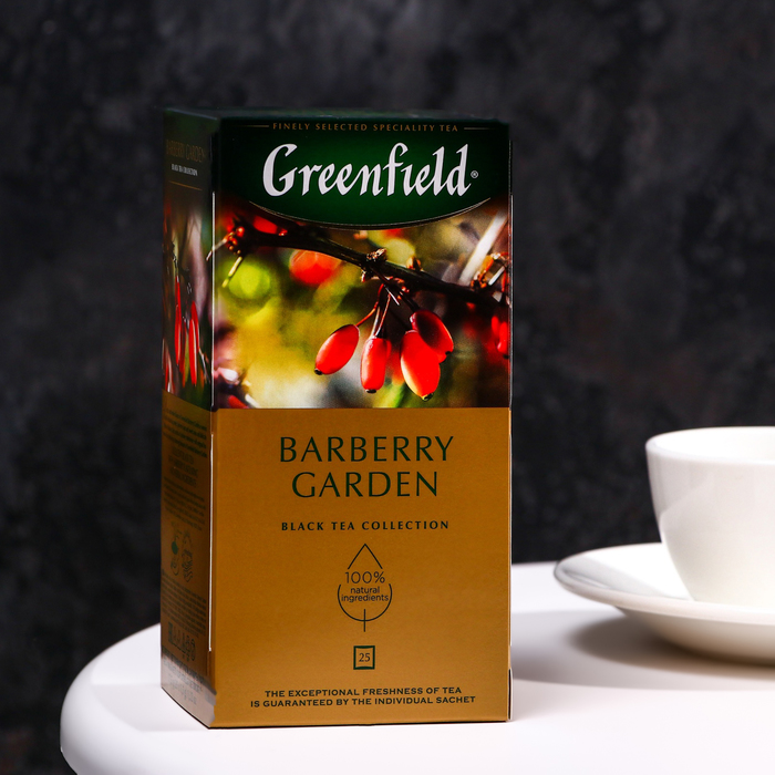 Чай Гринфилд Barberry Garden black tea 25п*1,5 гр. чай черный ур ала 25п 2г гранулированный