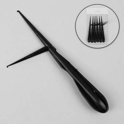 Крючок для мелирования 2 в 1, цвет чёрный