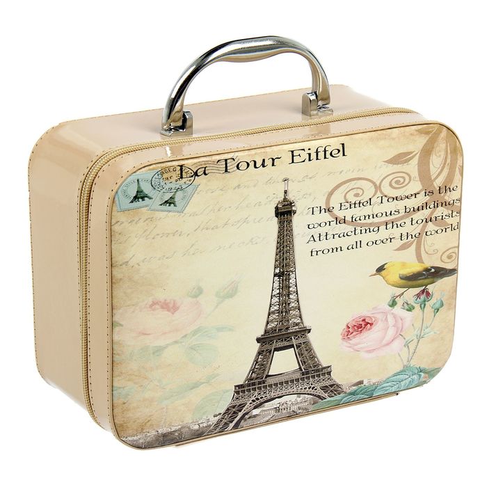 Шкатулка чемоданчик "Весна в Париже" большая