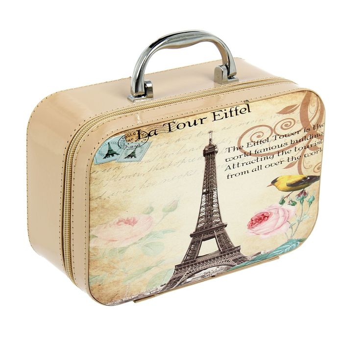 Шкатулка чемоданчик "Весна в Париже" средняя