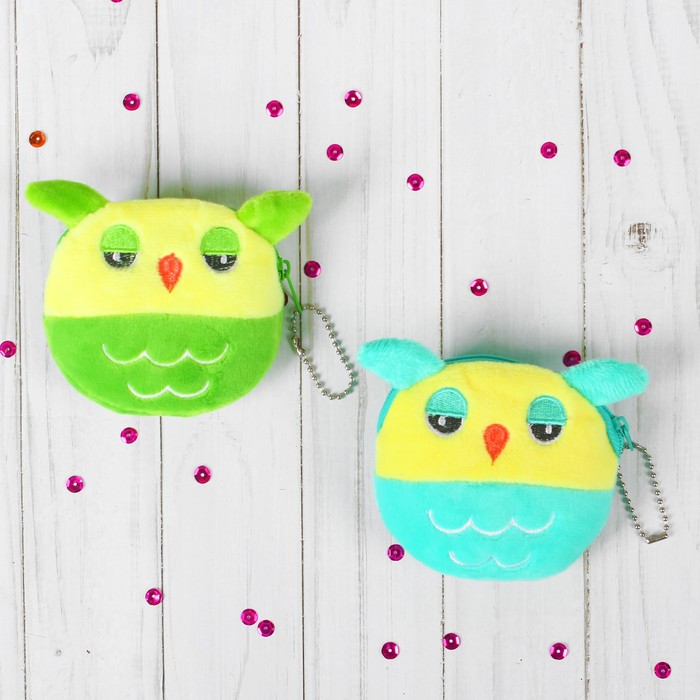 Мягкий кошелёк "Совушка", цвета МИКС