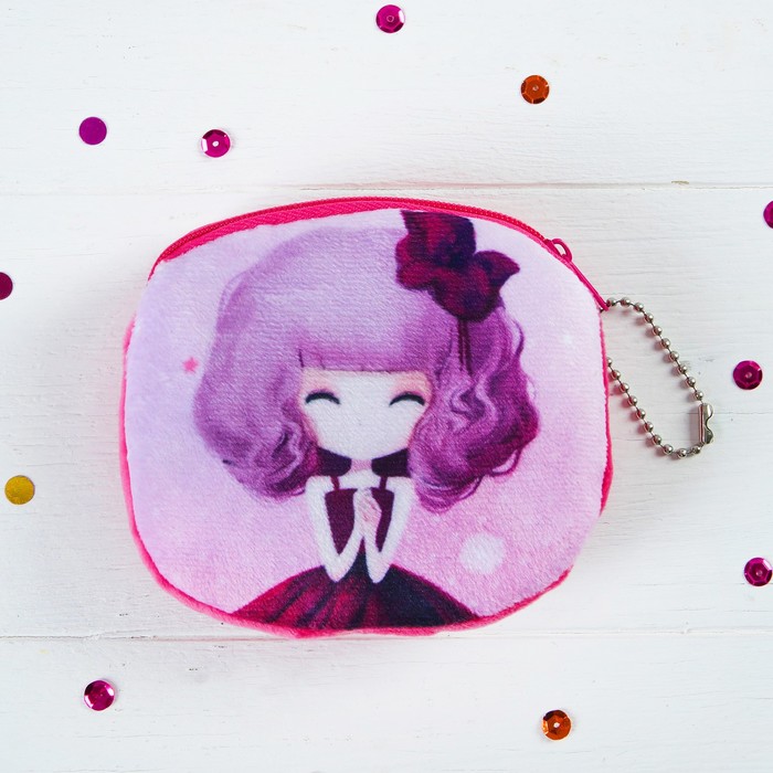 Мягкий кошелёк "Девчушка", цвета МИКС