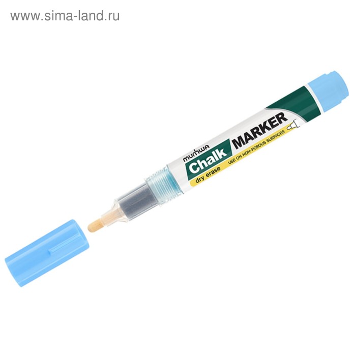 

Маркер меловой 3 мм, MunHwa, на спиртовой основе, голубой