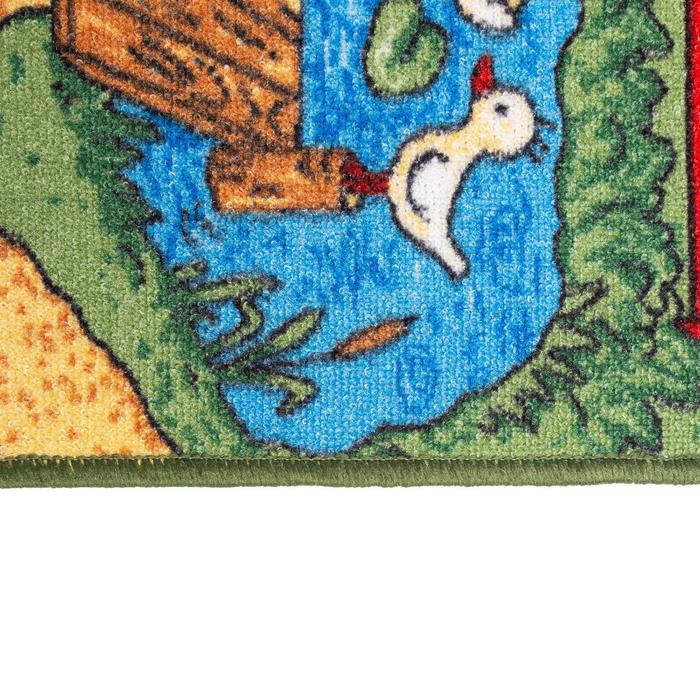 Палас принт Каникулы, размер 200х400 см, цвет зелёный, полиамид