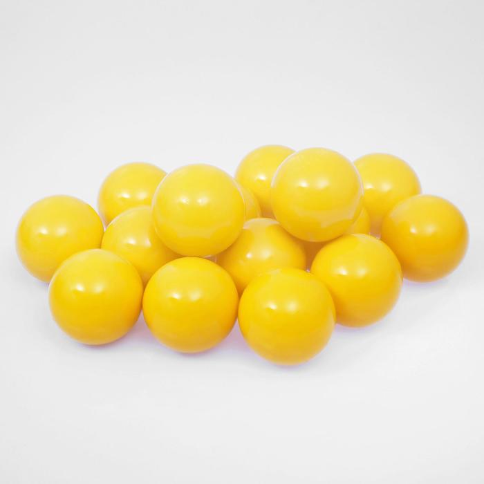 фото Шарики для сухого бассейна с рисунком, диаметр шара 7,5 см, набор 500 штук, цвет жёлтый соломон