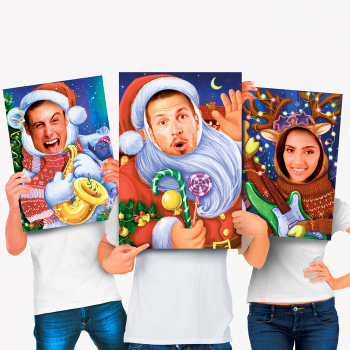 Набор фотобутафории для проведения новогоднего праздника "Санта и друзья"