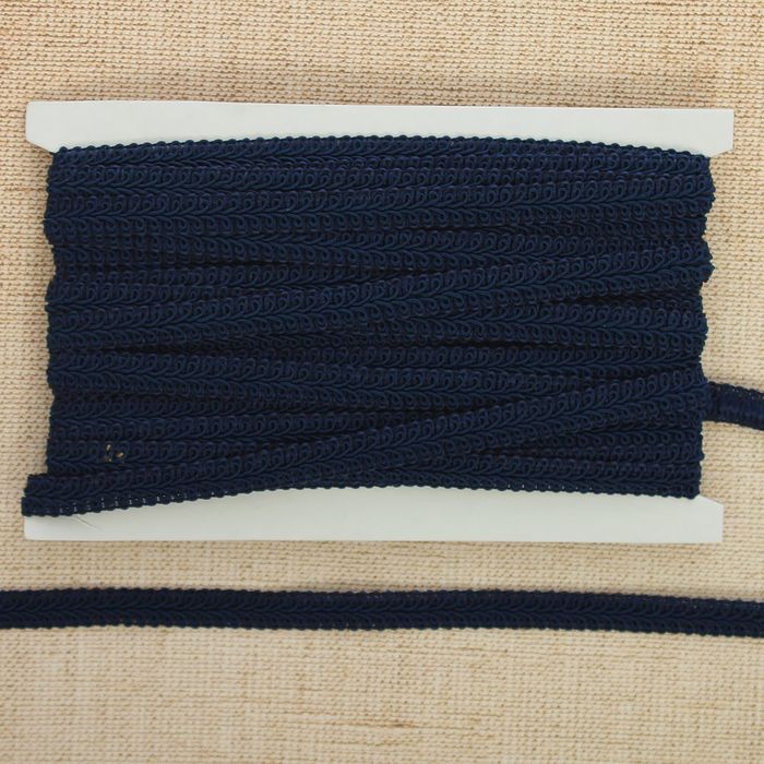 Тесьма декоративная "Завиток", ширина 1см, длина 10±1м, цвет тёмно-синий