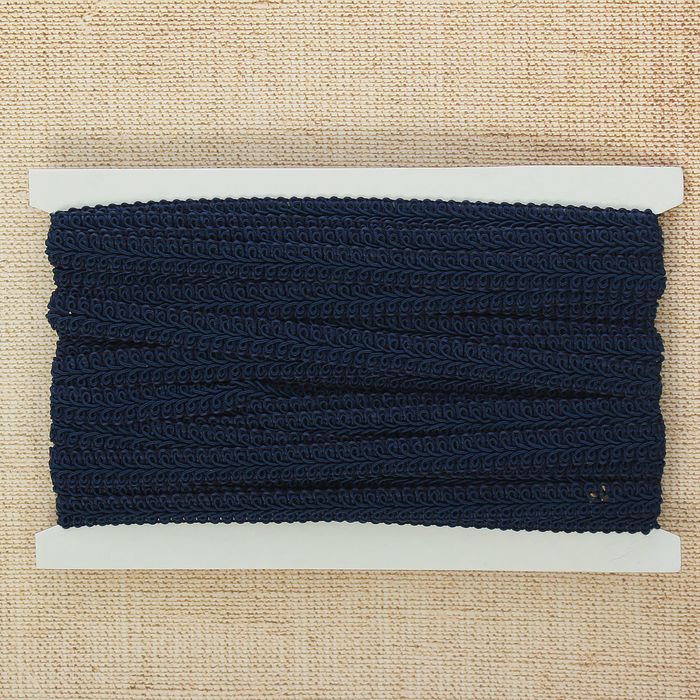 Тесьма декоративная "Завиток", ширина 1см, длина 10±1м, цвет тёмно-синий