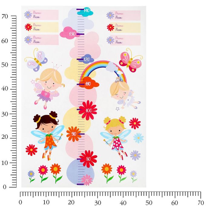 Наклейка-ростомер "Принцессы", 50 х 72 см