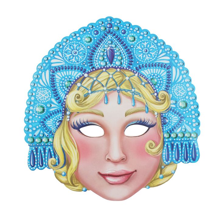Маска карнавальная "Снегурочка"