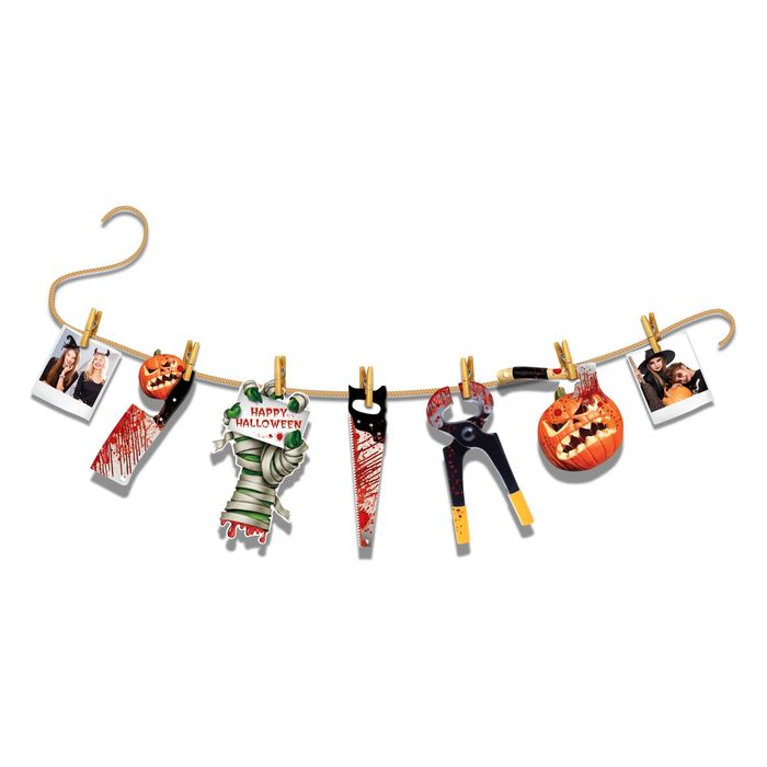 Гирлянда на прищепках "Веселого Хеллоуина"