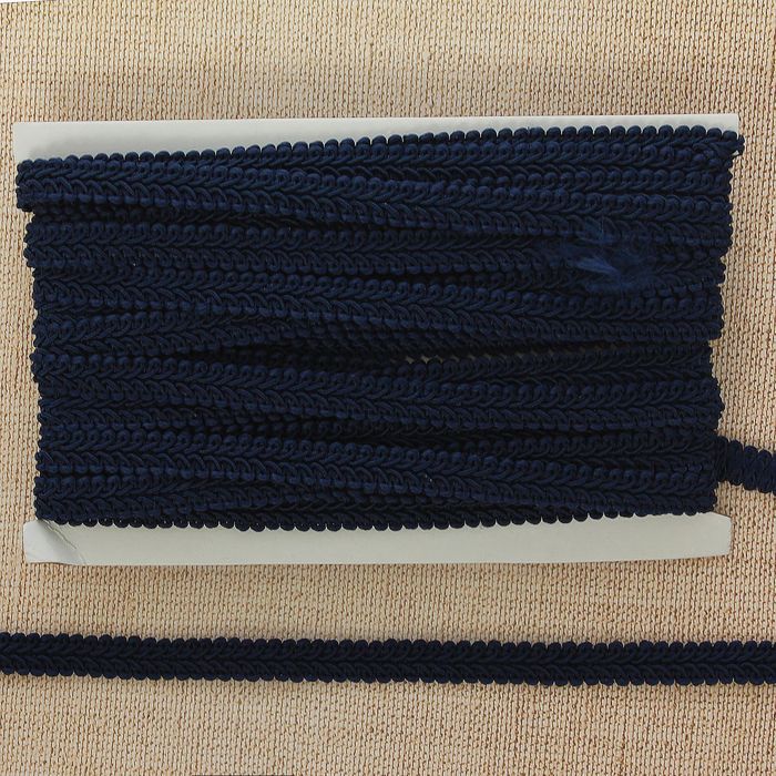 Тесьма декоративная "Завиток большой", ширина 1,2см, длина 10±1м, цвет синий