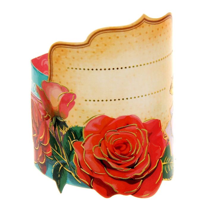 Кольцо для салфеток "Розы", 15 х 7 см