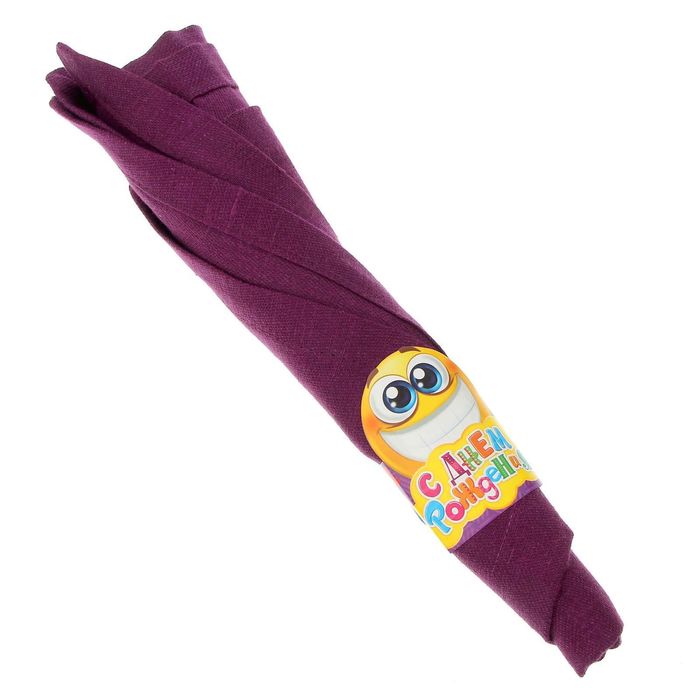 Кольцо для салфеток "С Днем рождения", 15 х 7 см