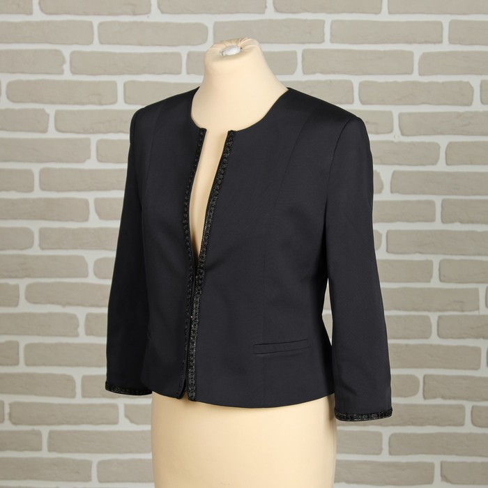 Тесьма декоративная с ленточкой, ширина 1см, длина 10±1м, цвет чёрный