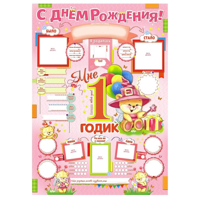 Набор для проведения детского праздника "1 годик!"