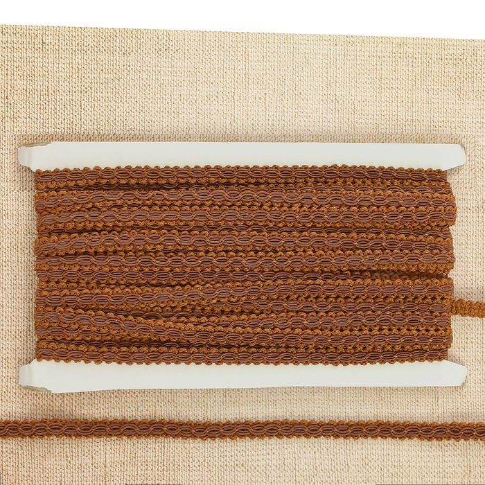 Тесьма декоративная "Плетёнка", ширина 0,8см, длина 10±1м, цвет коричневый