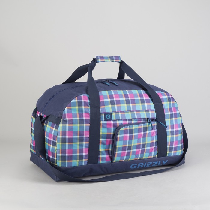 Сумка спортивная на молнии "Клетка", 1 отдел, 4 наружных кармана, цветная