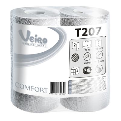 Туалетная бумага Veiro Professional Comfort, 25 метров (200 листов)