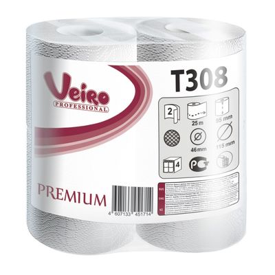 Туалетная бумага Veiro Professional Premium, 25 м (200 листов)