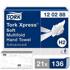 Полотенца листовые Tork Xpress, сложения Multifold (H2), 136 листов
