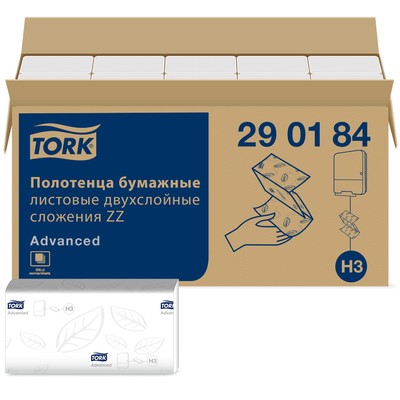 Полотенца листовые Tork Singlefold сложения ZZ (H3), 200 листов