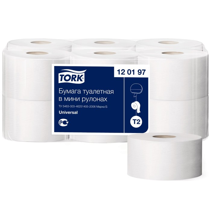 

Туалетная бумага Tork T2 Universal, 1 слой, 200 м