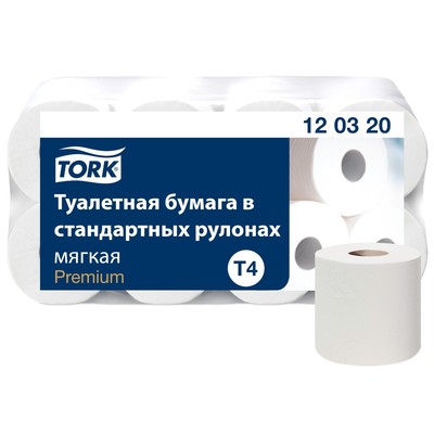 Туалетная бумага Tork в стандартных рулонах (T4), 184 листа