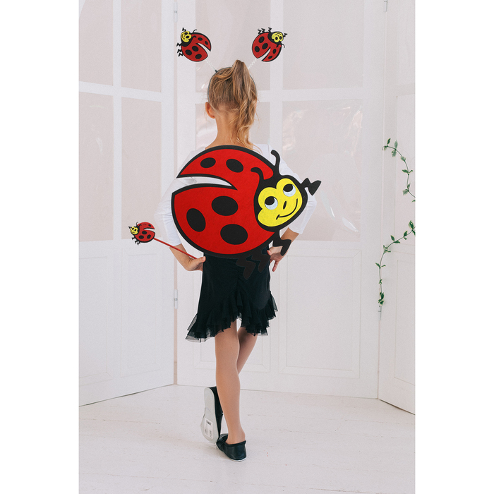Карнавальный набор "Божья коровка", 3 предмета: ободок, жезл, аксессуар, 3-5 лет