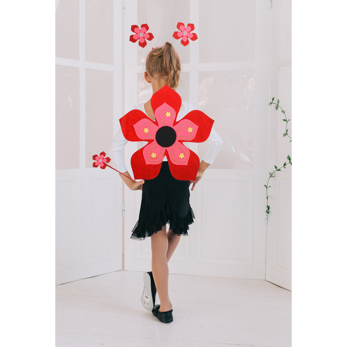 Карнавальный набор "Цветок", 3 предмета: ободок, жезл, аксессуар, 3-5 лет