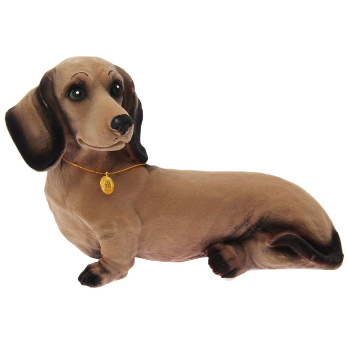 Копилка "Такса" флок, песочный, микс