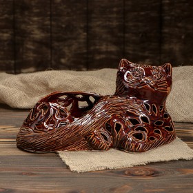 

Конфетница "Маркиз", резка, коричневая, керамика, 13 см