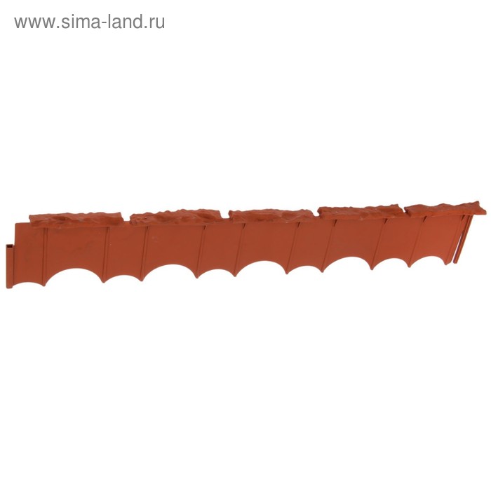 Бордюр «Камешки», 75 × 13 × 2 см, терракотовый