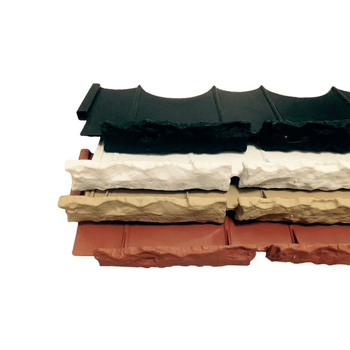 Бордюр «Камешки», 75 х 13 х 2 см, терракотовый